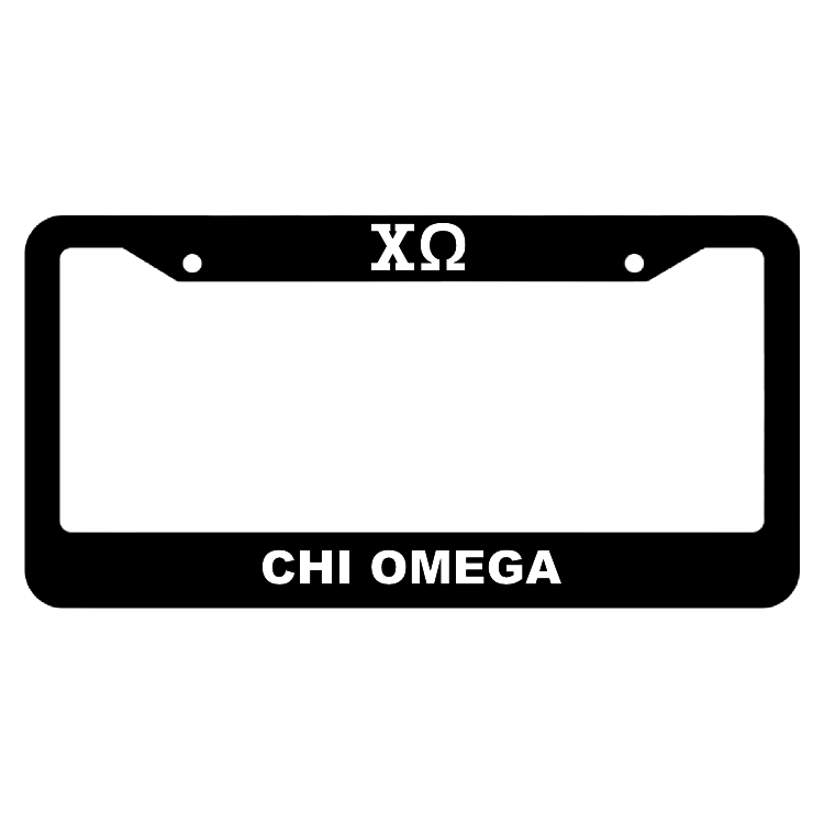 Chi Omega License Plate Frame
