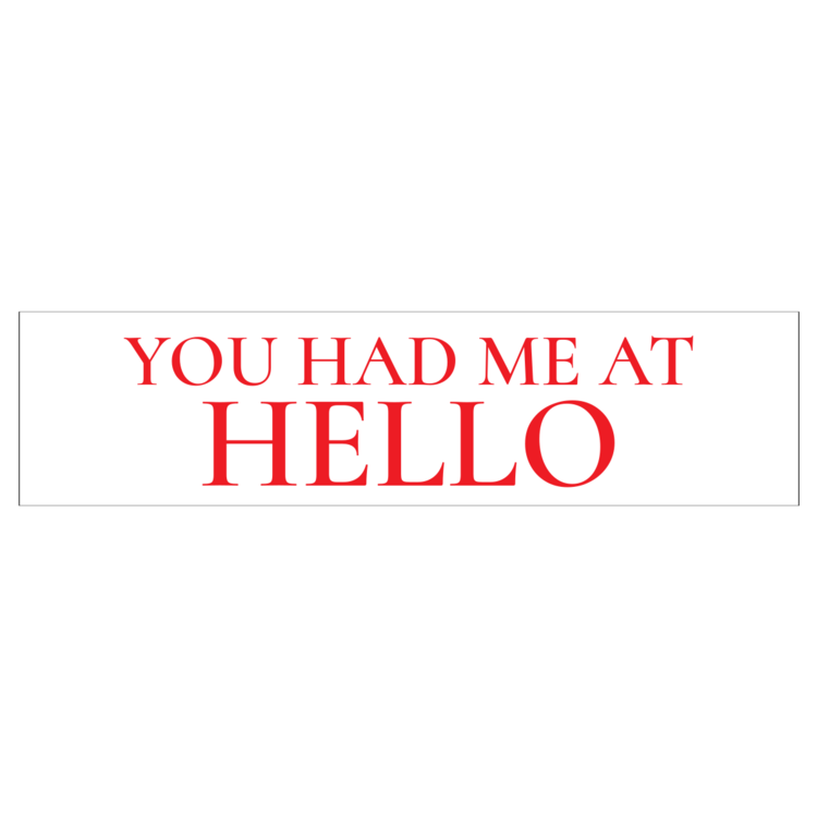 Hello Customizable Bumper Sticker