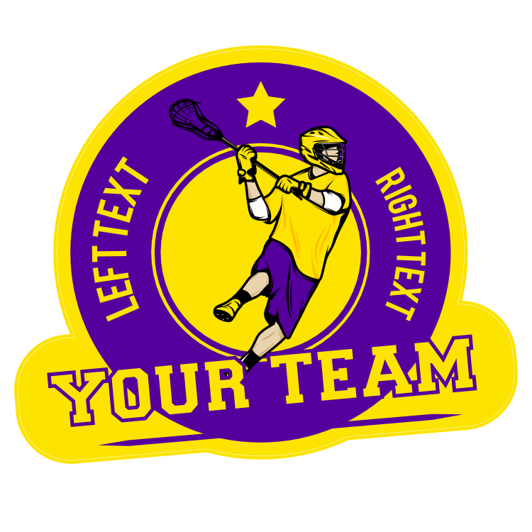 Custom Your Team Lacrosse Circle Sticker