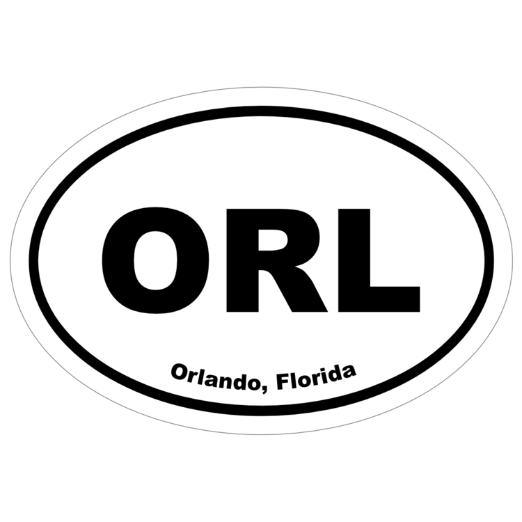 Orlando, Florida Oval Stickers
