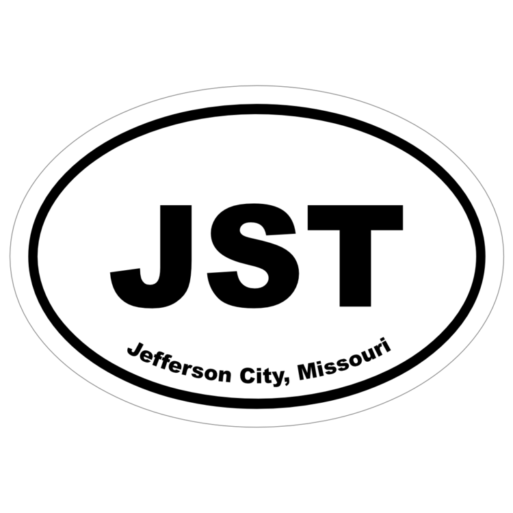Jefferson City, Missouri Oval Stickers