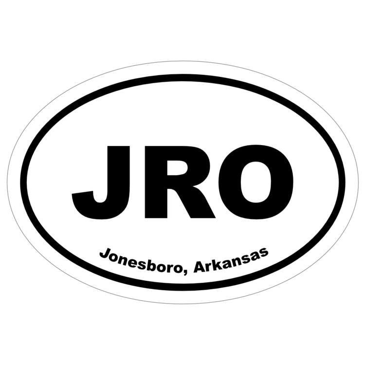 Jonesboro, Arkansas Oval Stickers