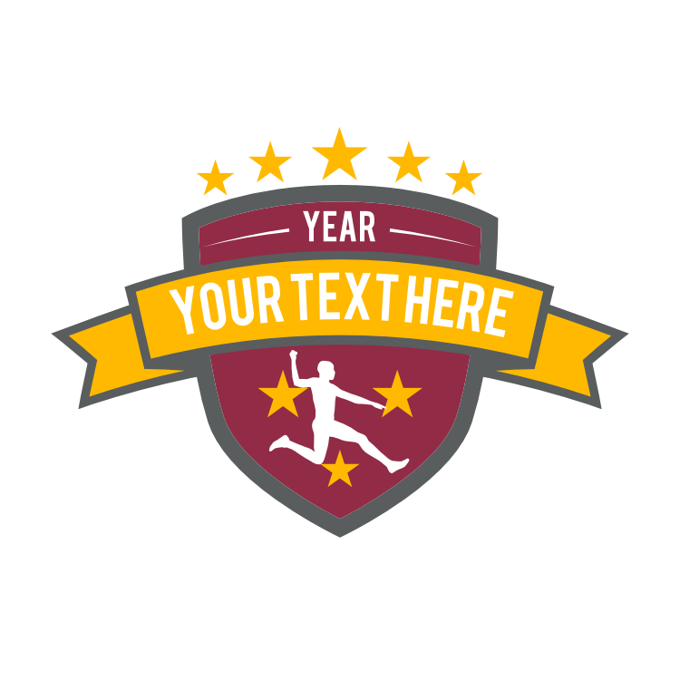 Custom Men's Track Long Jump Sticker