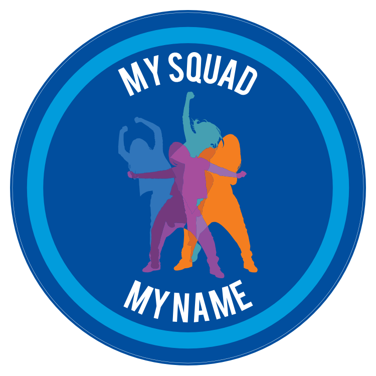 Custom Color Dance Squad Circle Sticker
