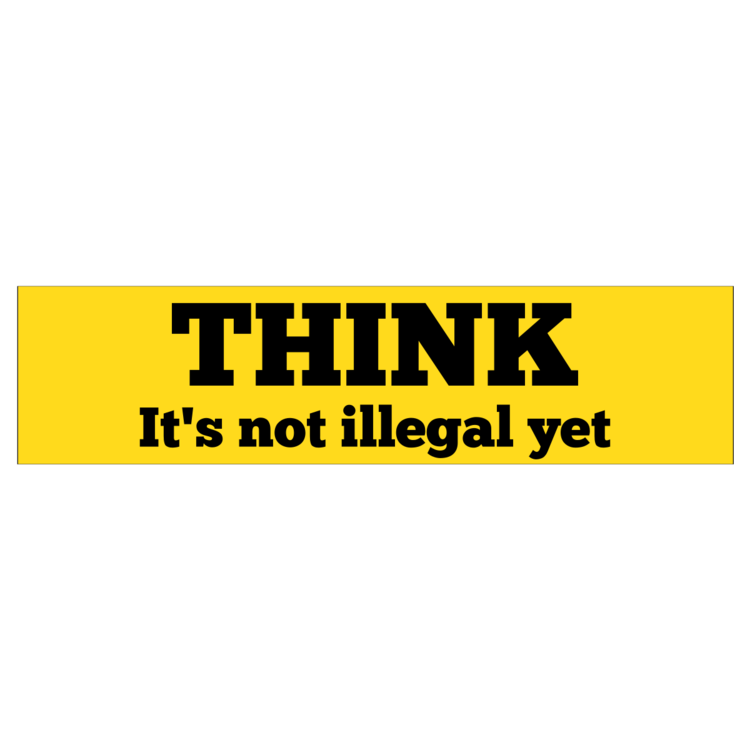 Think Customizable Bumper Sticker