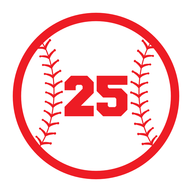 Custom Circle Baseball Sticker with your Number