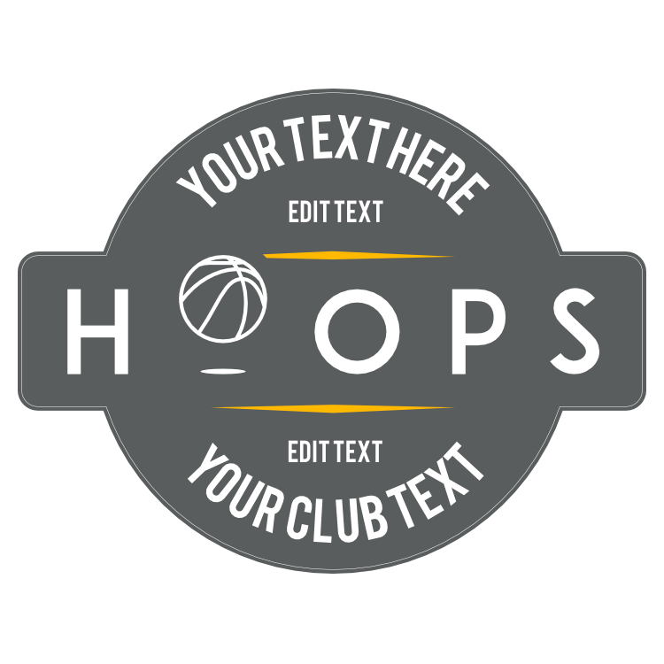 Custom Hoops Die Cut Sticker