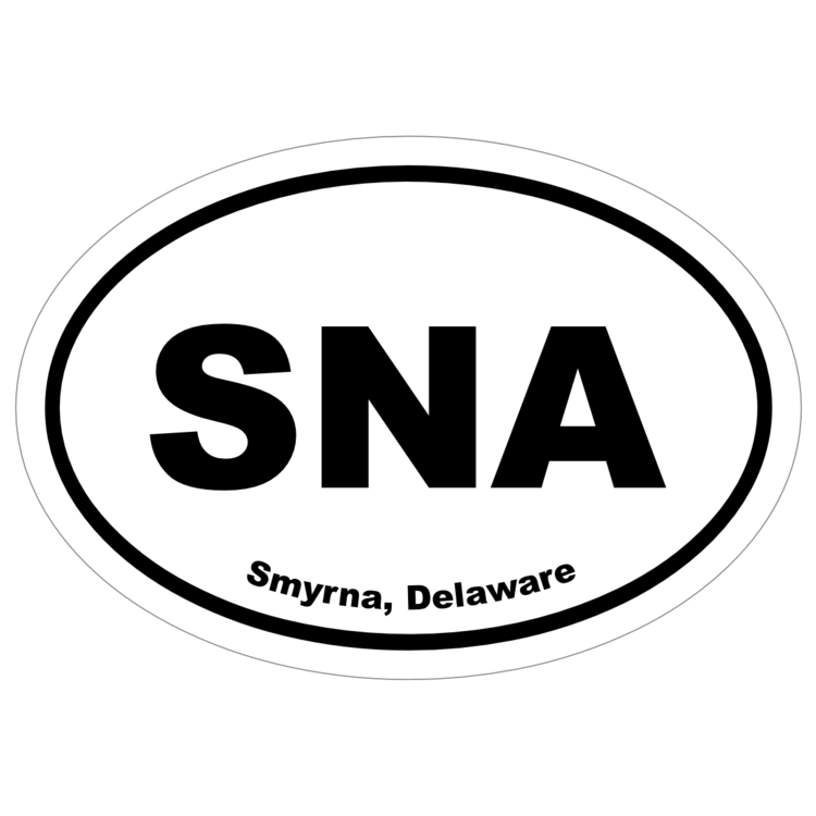 Smyrna, Delaware Oval Stickers