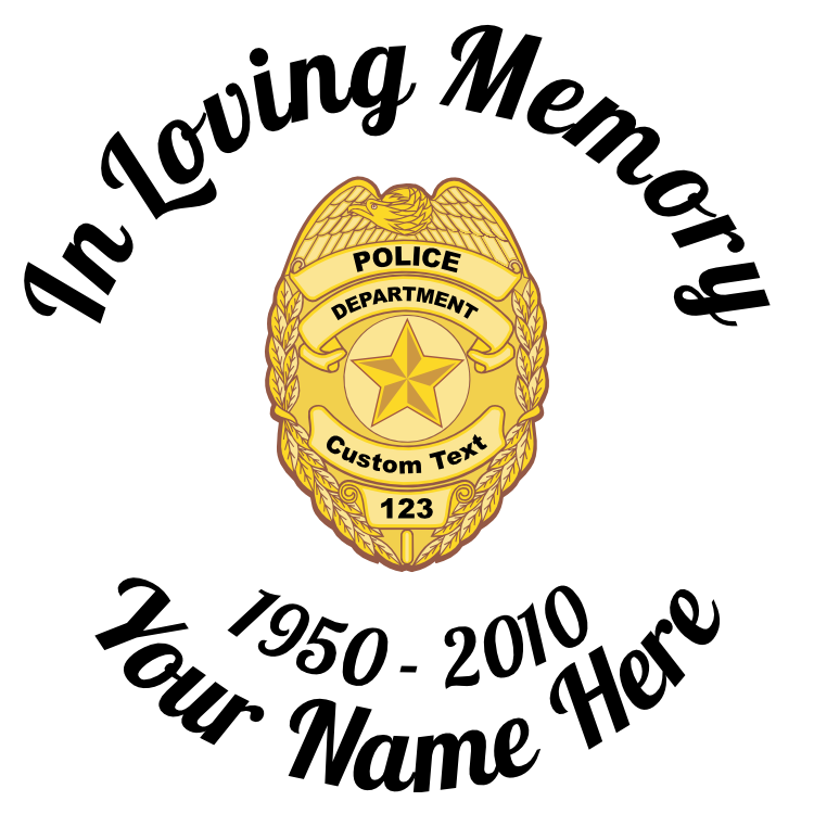 Custom Police Badge Sticker