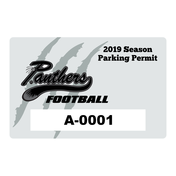 Claw Mark Rectangle School Sports Parking Permit Sticker