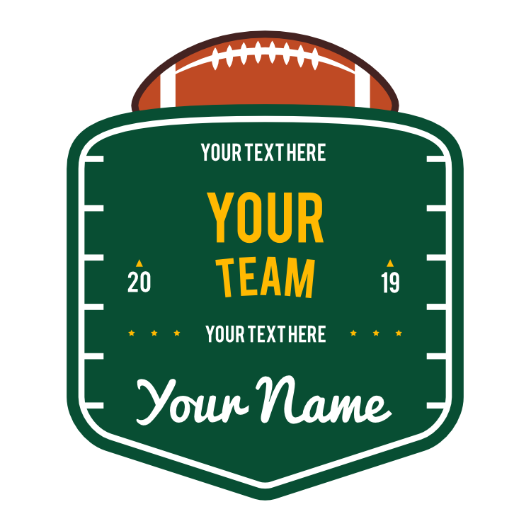 Custom Football Field Badge