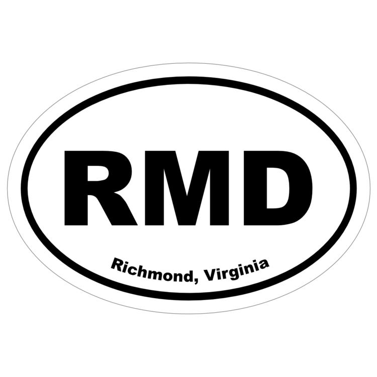 Richmond, Virginia Oval Stickers