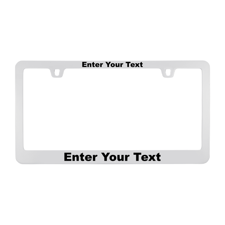 Customizable License Plate Frame - Thick Chrome Plastic
