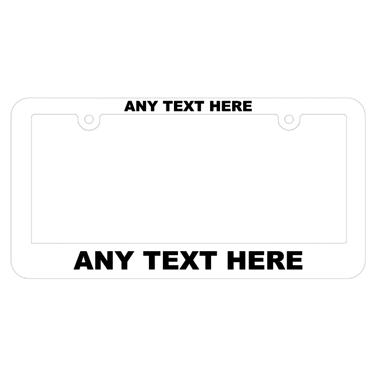 Thin Top-Medium Bottom Custom High View White Plastic Frame
