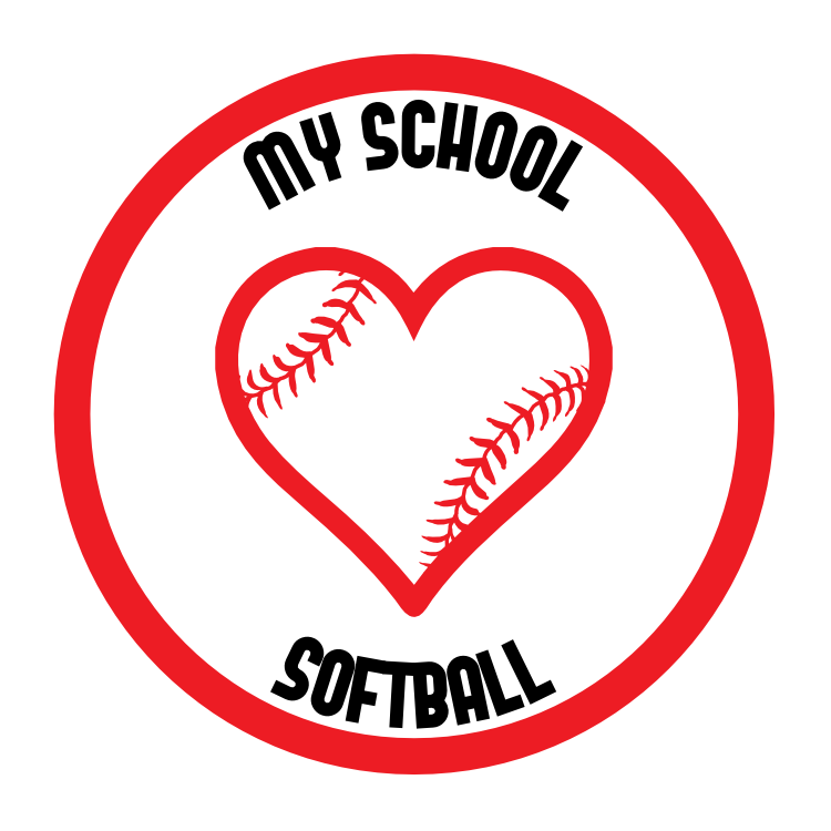 Custom Love Softball Circle Magnet
