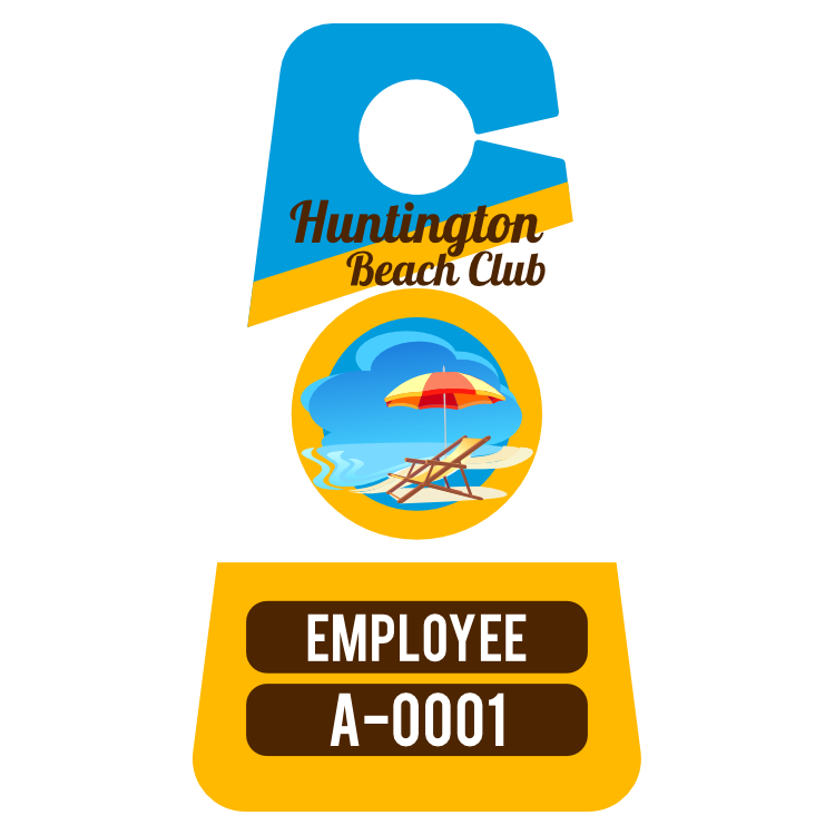 Multi Color Triangle Employee Parking Permit Hang Tag