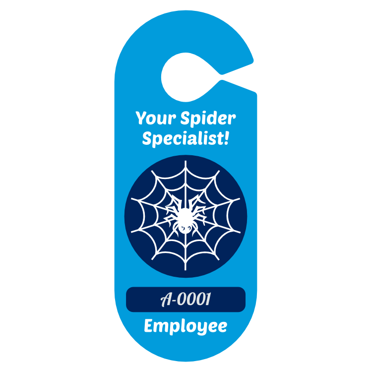 Two Color Large Employee Oval Parking Permit Hang Tag