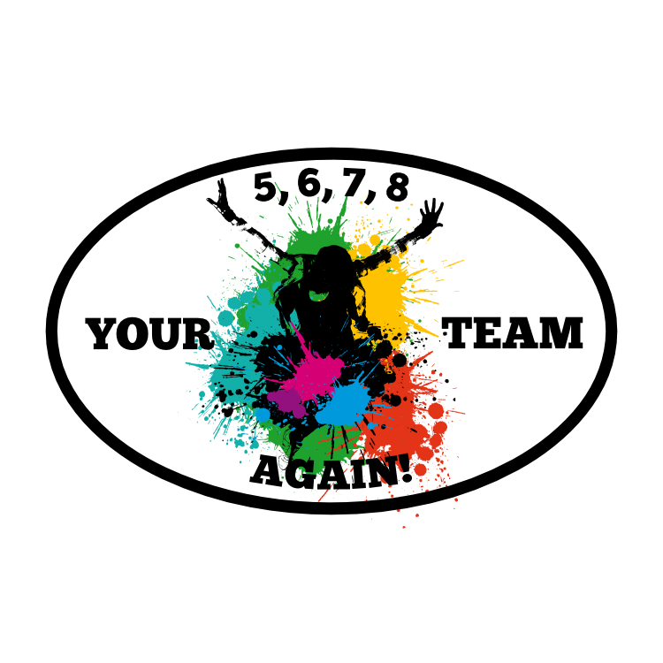 Custom Splashed with Color Dancer Oval Sticker