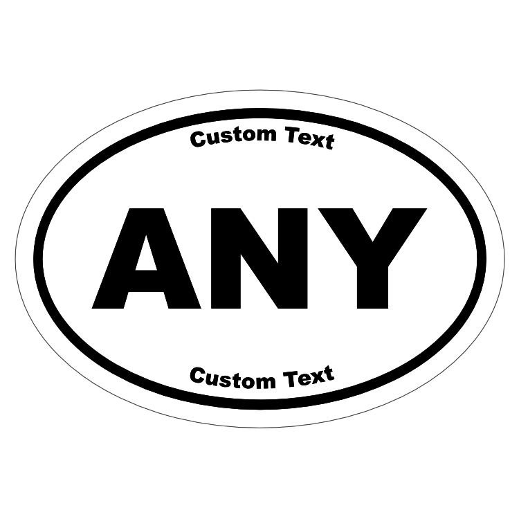 Custom Oval Roll Label with Text