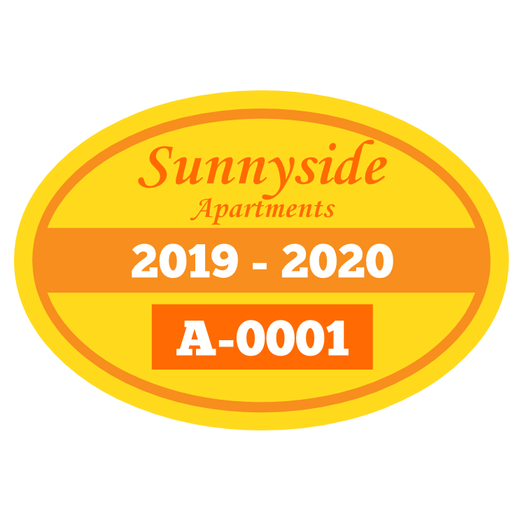 Parking Permit Oval 4