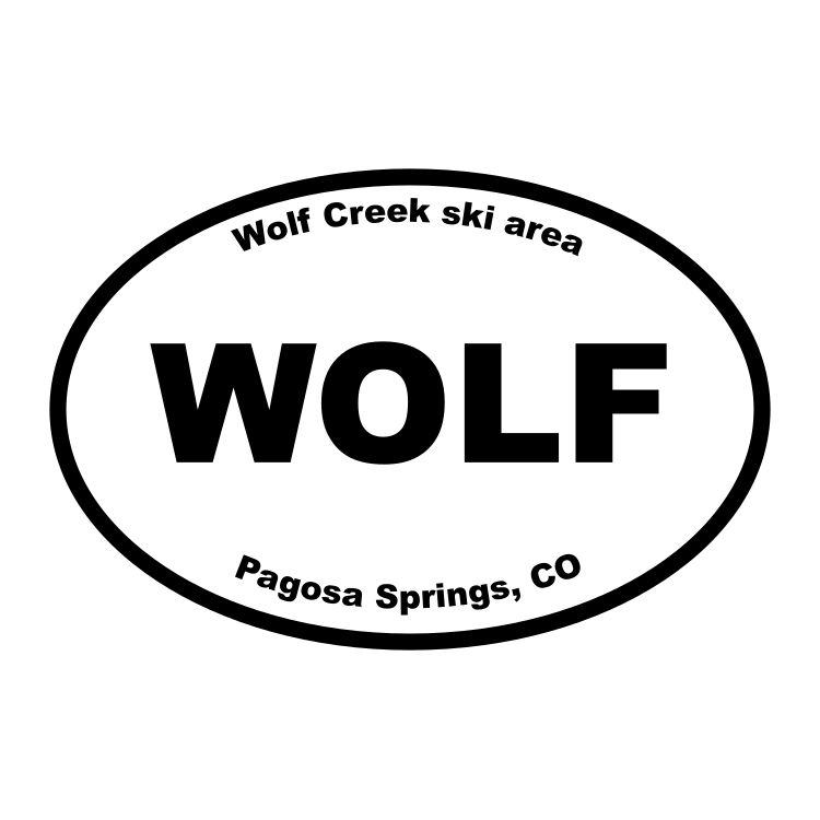 Wolf Creek ski area Oval Sticker