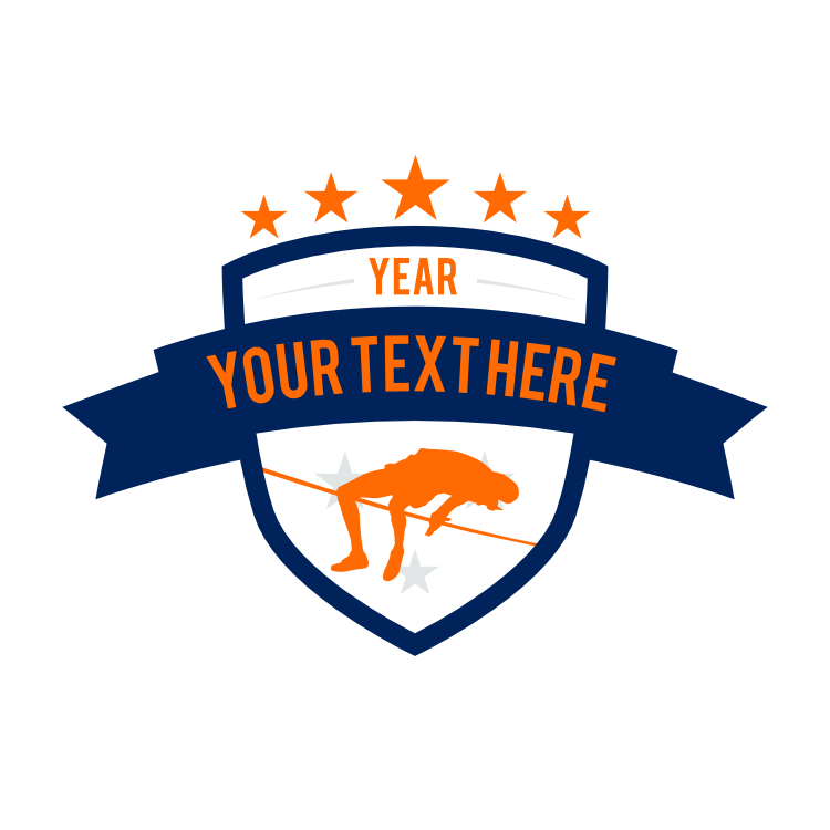Custom Men's Track High Jump Sticker