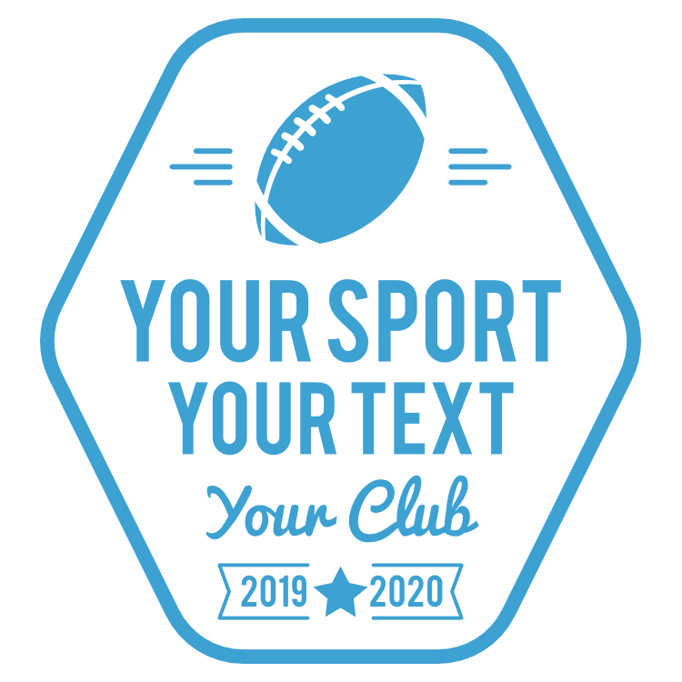 Custom Simple Color Football Team Sticker