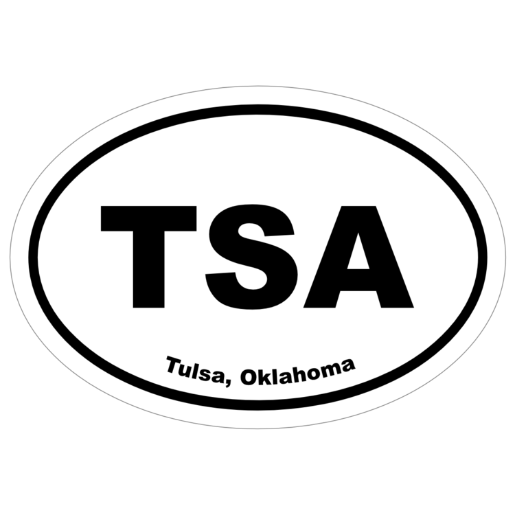 Tulsa, Oklahoma Oval Stickers