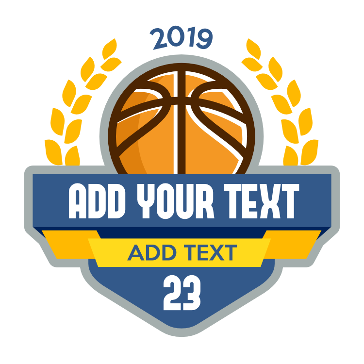Custom Basketball Banners with Your Text and Leaves