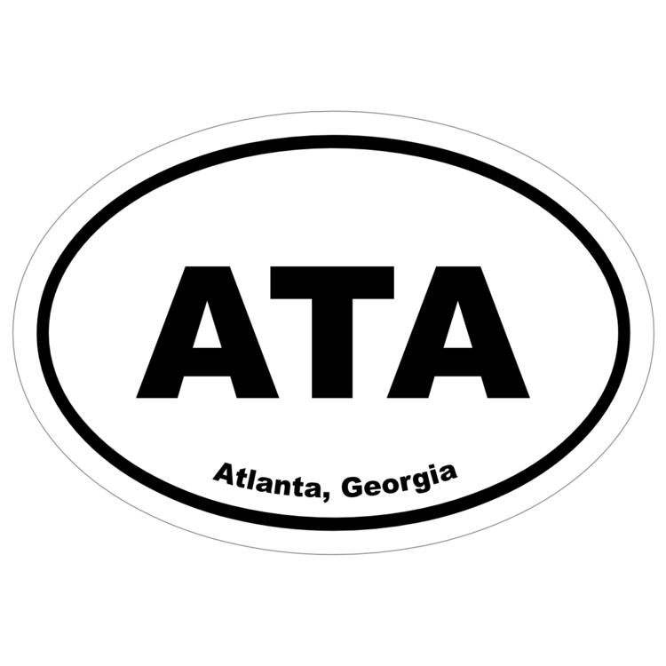 Atlanta, Oval Stickers