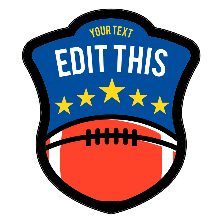 Custom Football Patch with Stars