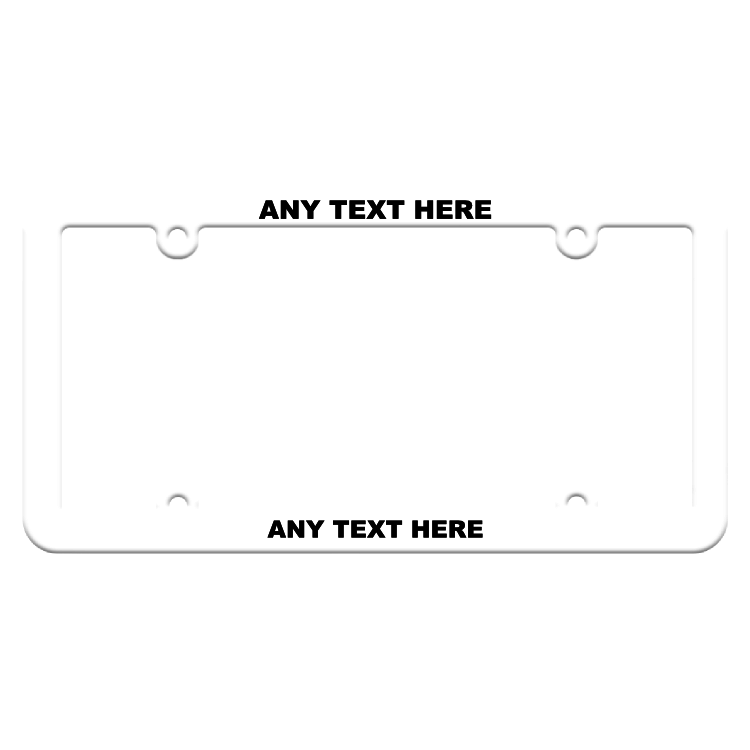 Thin Custom High View White Plastic Frame