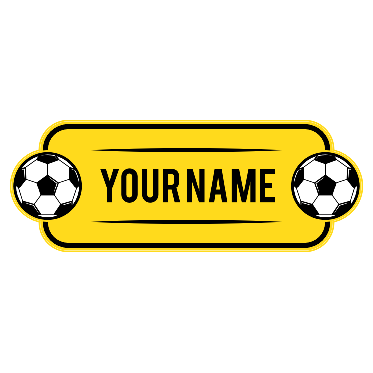 Custom Reverse Color Name Soccer Plate
