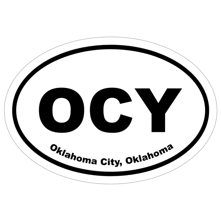 Oklahoma City, Oklahoma Oval Stickers