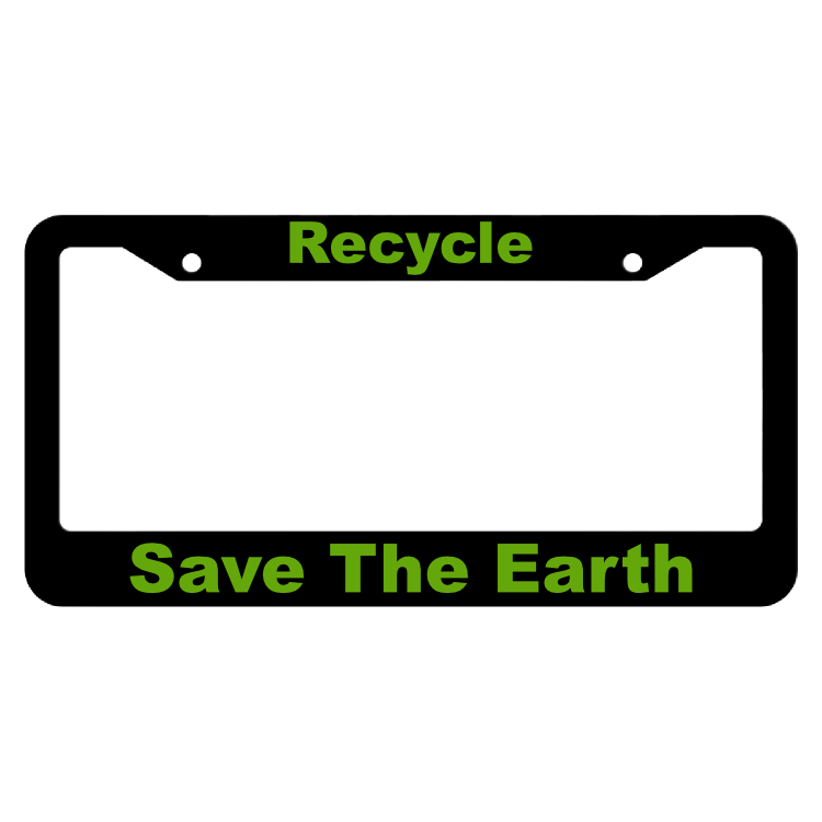 Recycle, Save the Earth License Plate Frame