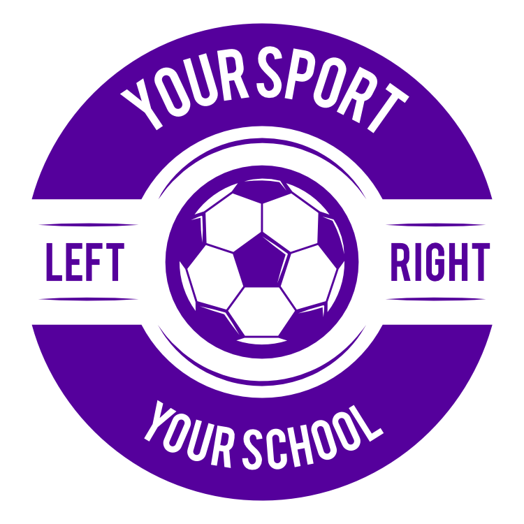 Custom Text Screw Top Circle Soccer Sticker