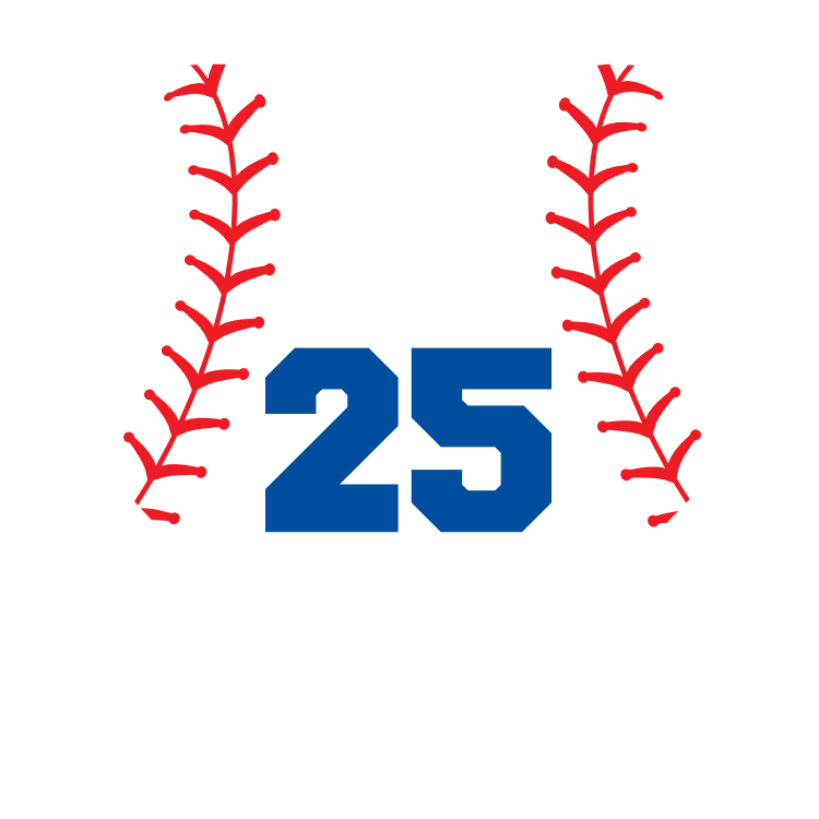 Custom Heart Softball Magnet with Number