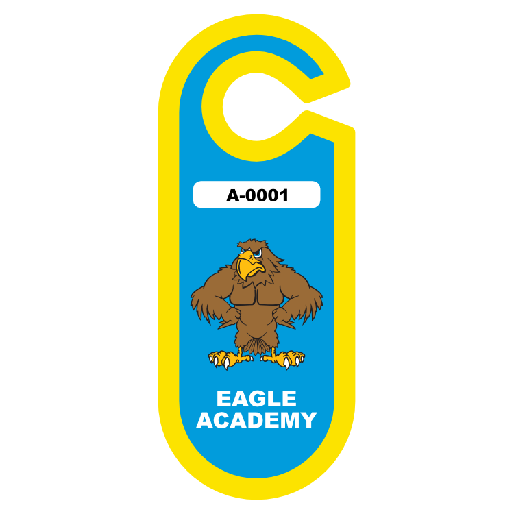 Large Oval Parking Permit Hang Tag
