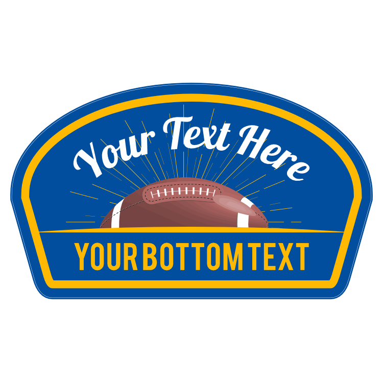 Custom Football Emblem with Burst