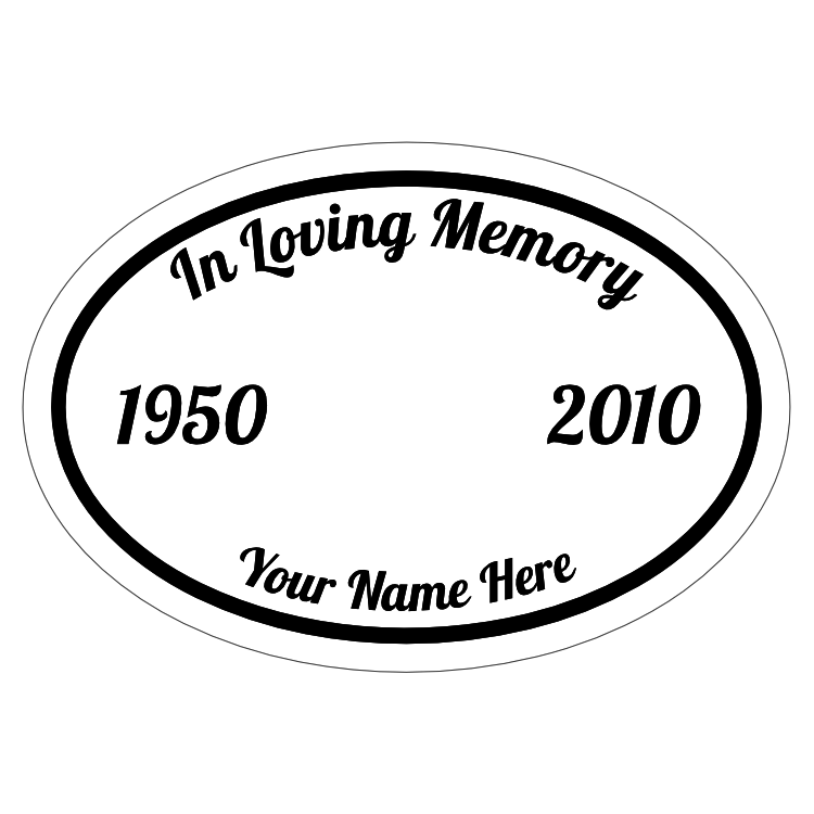 In Loving Memory Oval Sticker