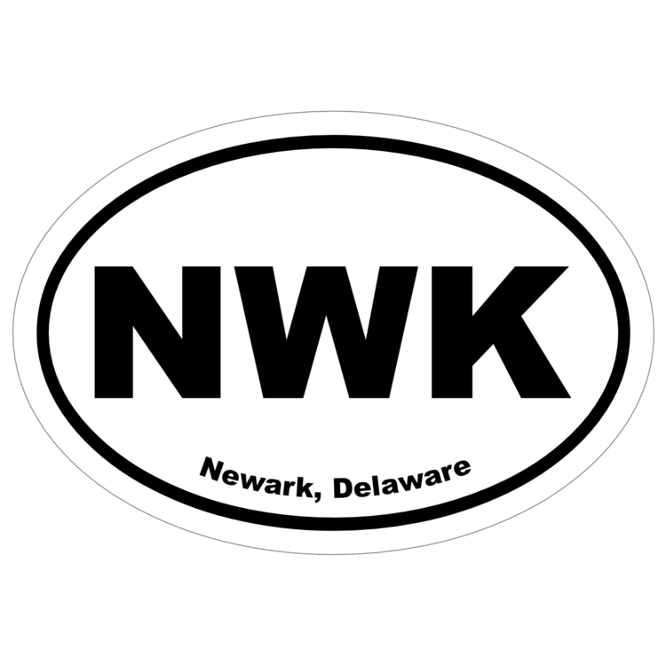 Newark, Delaware Oval Stickers