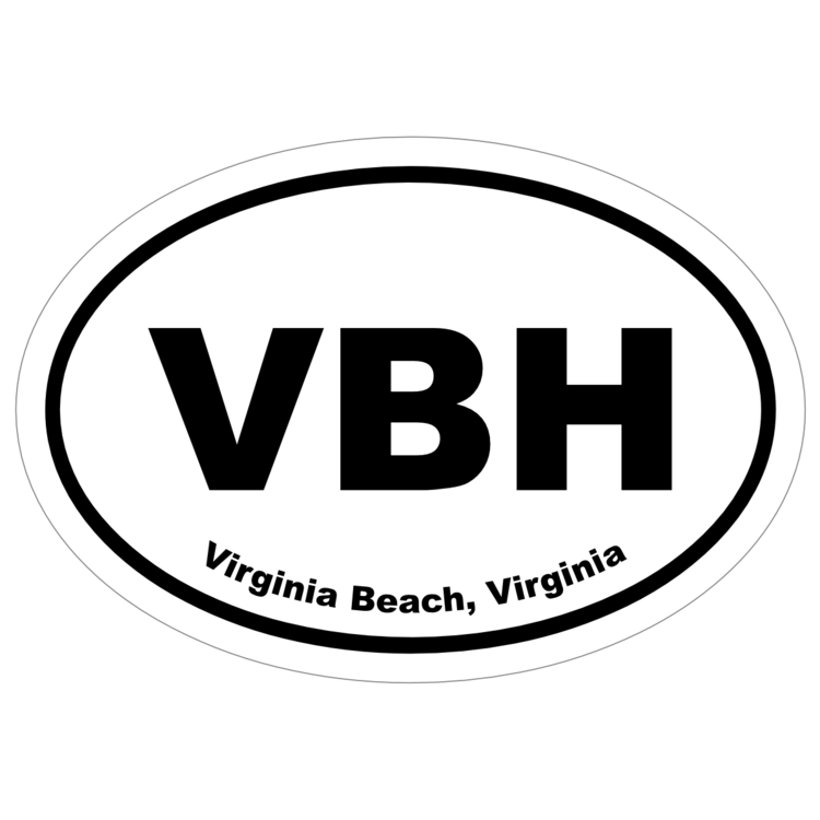 Virginia Beach, Virginia Oval Stickers