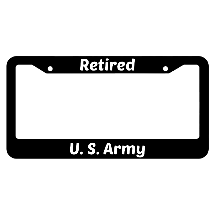 Retired United States Army License Plate Frame