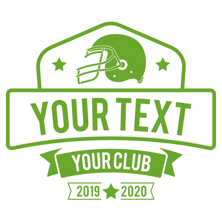 Custom Your Text Football Sticker with Simple Color