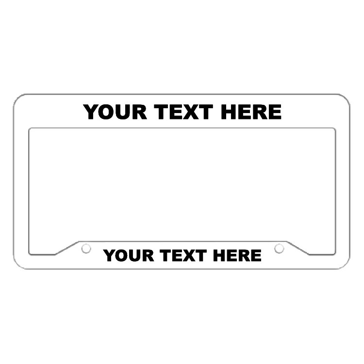 Custom Thick White Plastic Frame Upside Down