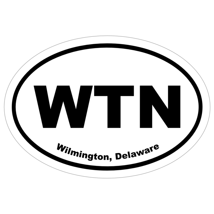 Wilmington, Delaware Oval Stickers