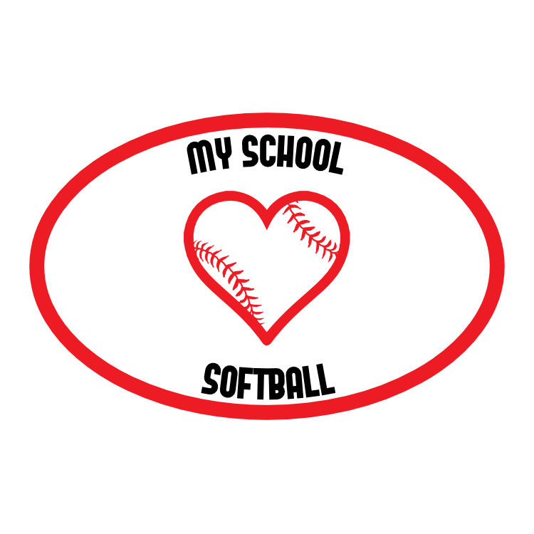 Custom Love Softball Oval Magnet
