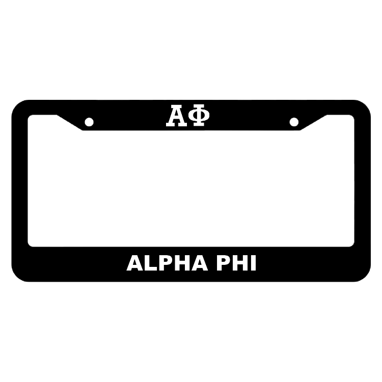 Alpha Phi License Plate Frame