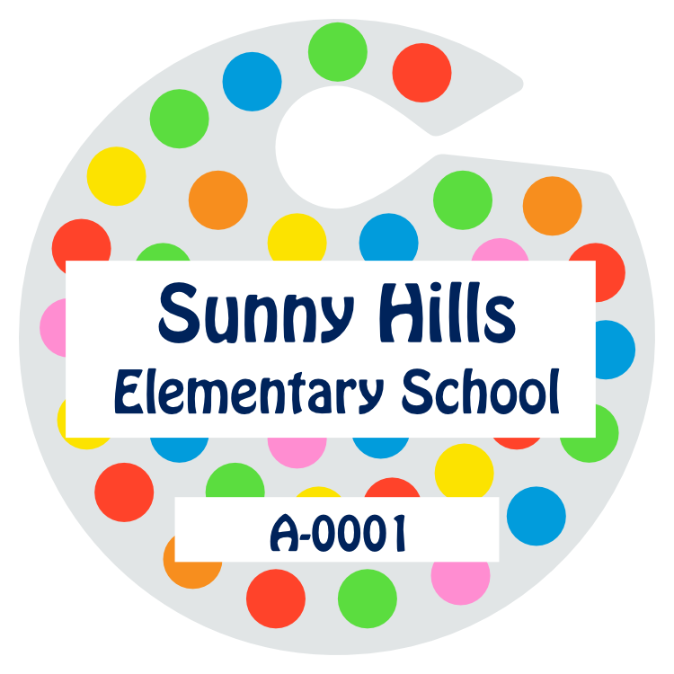 Polka Dot Circle Parking Permit Hang Tag