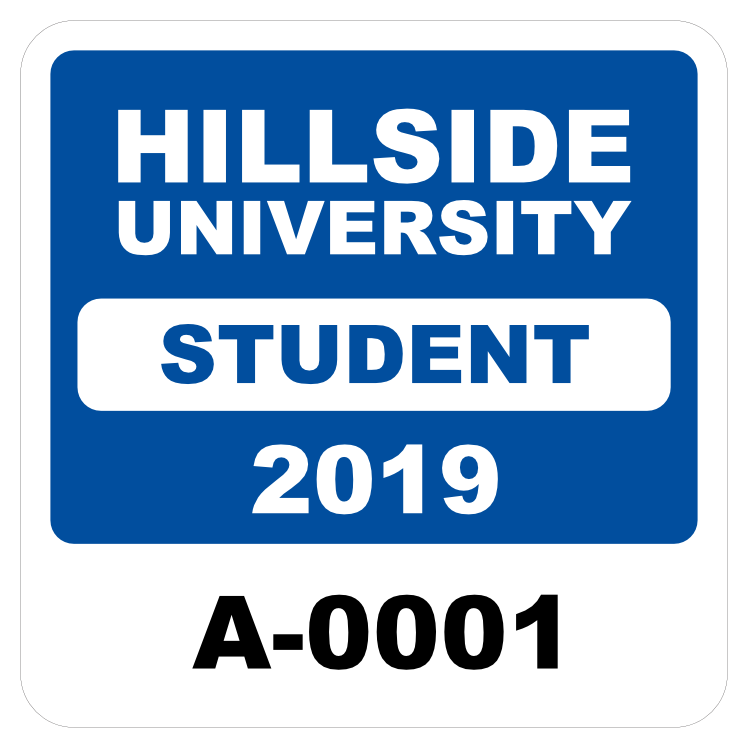Custom Parking Permit Square